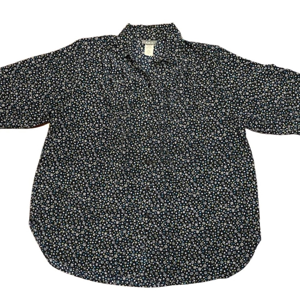 MC Plus Size Women's Multicolor Floral Print Button Up SS Size 2X